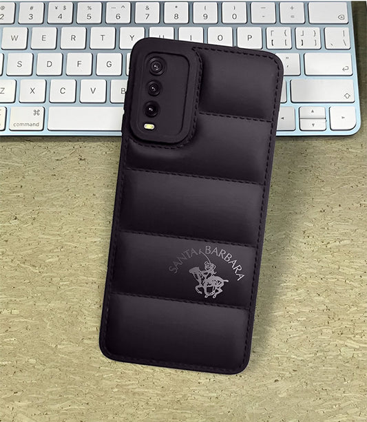 Black phone case with Santa Barbara Logo