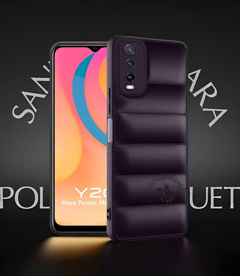 Vivo Y20 5G Santa Barbara Puffer Luxury Gloss + Matte Frame Protective Case