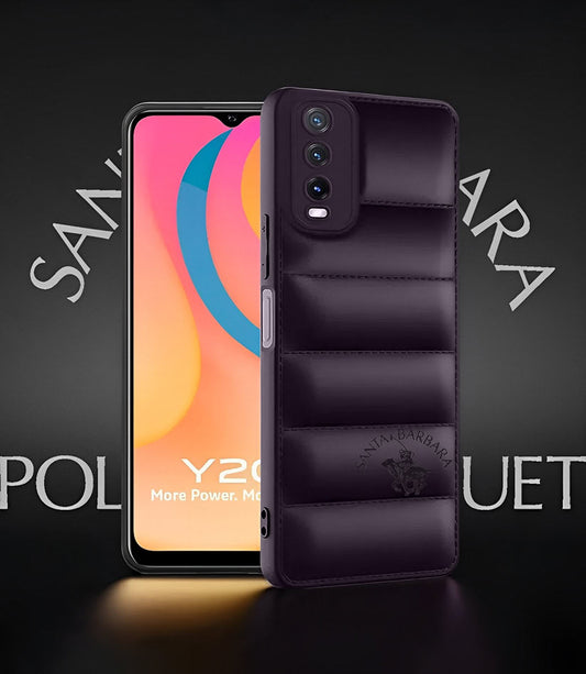 Vivo Y20 5G Santa Barbara Puffer Luxury Gloss + Matte Frame Protective Case