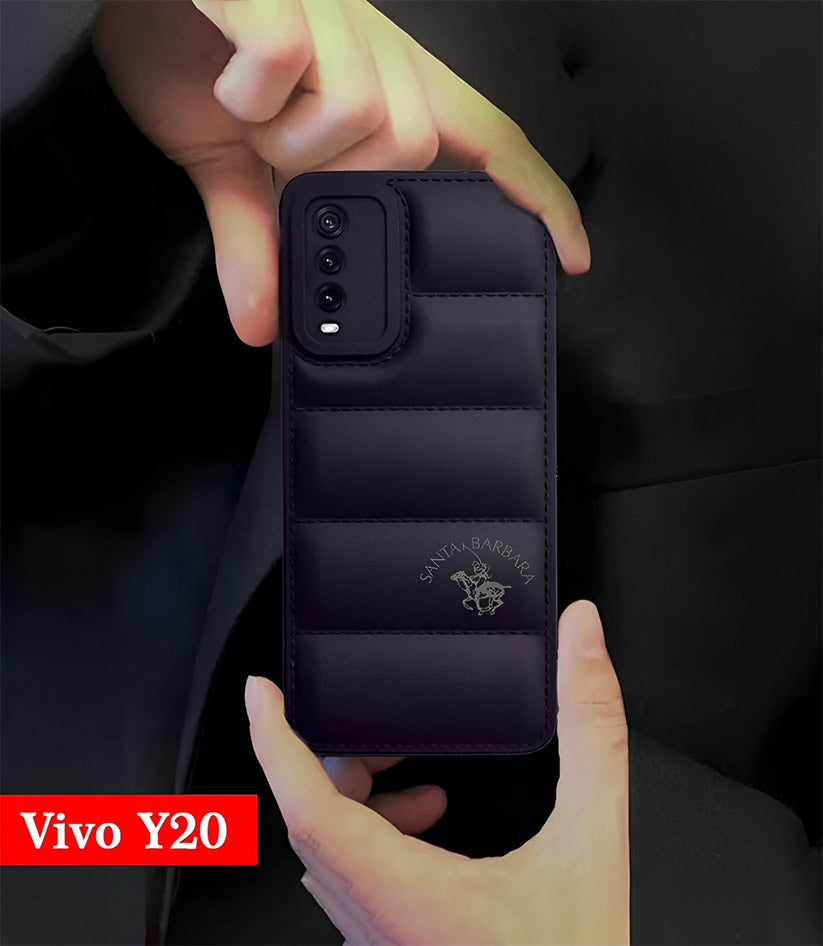Vivo Y20 5G Santa Barbara Puffer Luxury Gloss + Matte Frame Protective Case