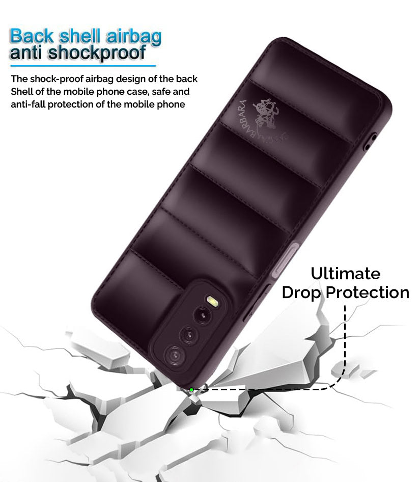 Vivo Y20 5G Santa Barbara Puffer Luxury Gloss + Matte Frame Protective Case