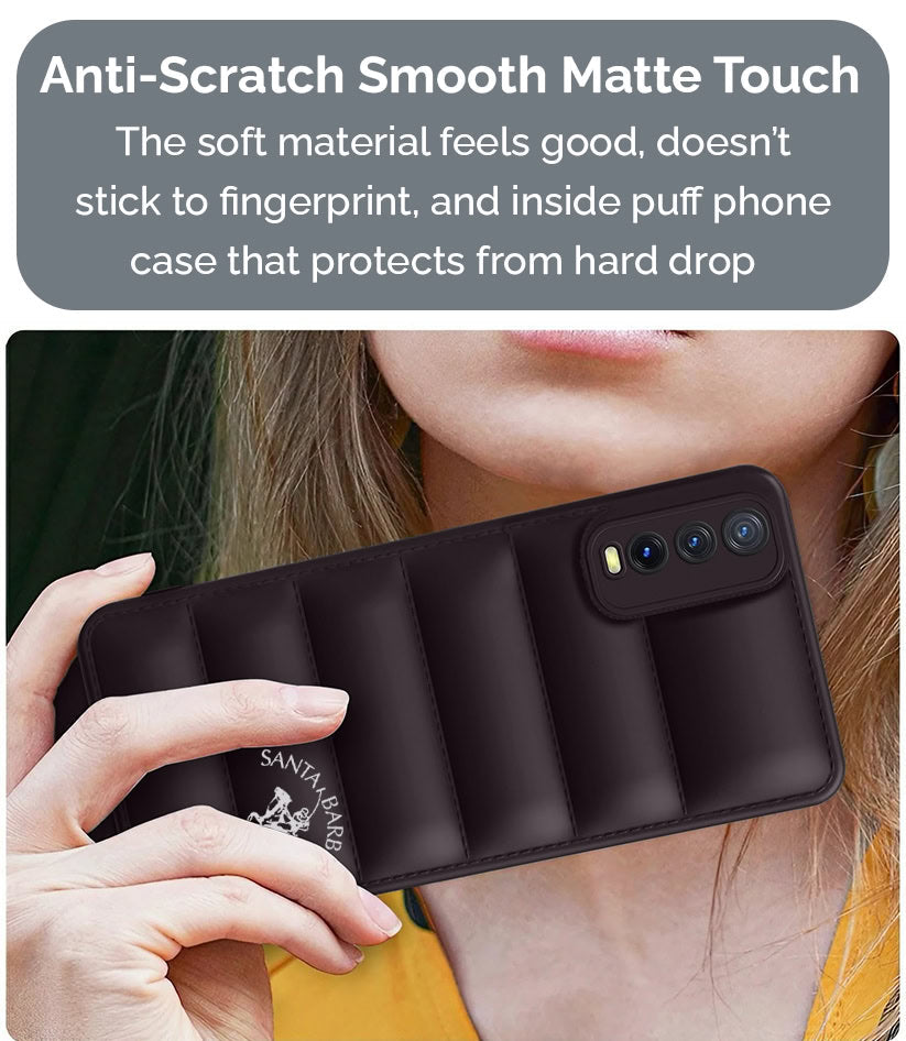 Vivo Y20 5G Santa Barbara Puffer Luxury Gloss + Matte Frame Protective Case