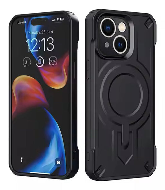 iPhone 13/14/15 Four-Corner Anti-Fall Shockproof Magnetic Airbag Case