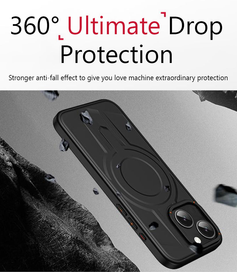 iPhone 13/14/15 Four-Corner Anti-Fall Shockproof Magnetic Airbag Case