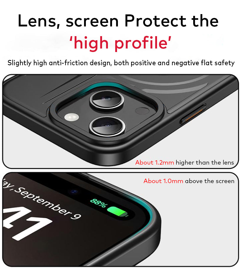 iPhone 13/14/15 Four-Corner Anti-Fall Shockproof Magnetic Airbag Case