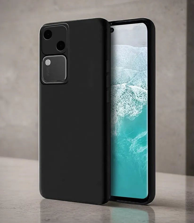 Vivo V30 5G Silicone Matte Finish Inside Fiber Shield Back Case